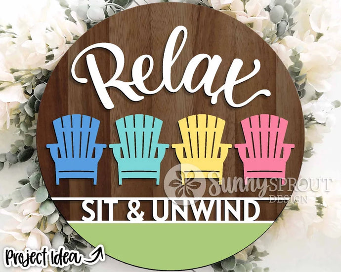 Relax, Sit & Unwind Door Sign