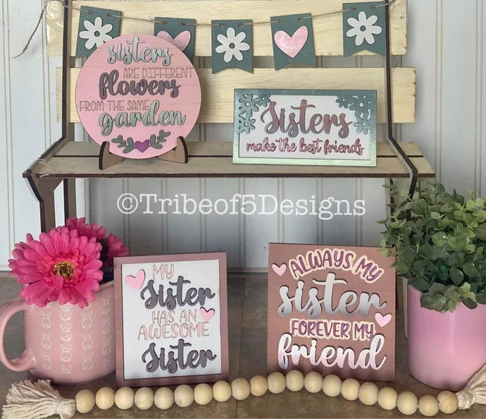 Sisters Tiered Tray 3D Set