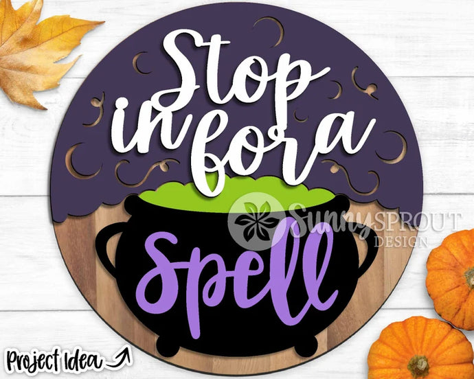 Stop in for a Spell Door Sign