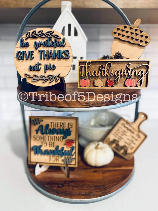 Thanksgiving Tiered Tray 3D Set