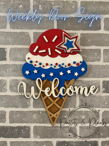 Welcome Ice Cream Sign