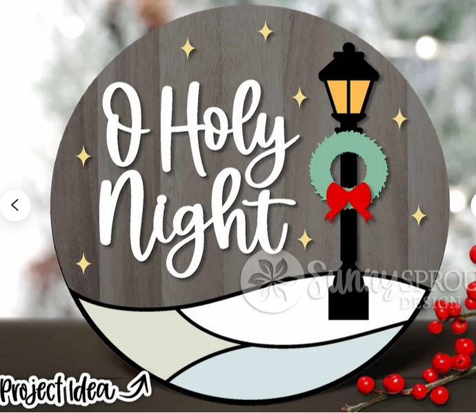 Oh Holy Night Door Sign