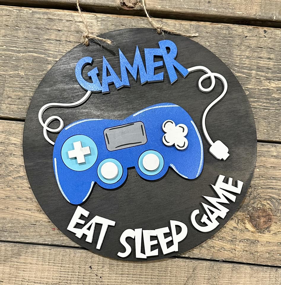 Kids Gamer, Eat Sleep Game Sign